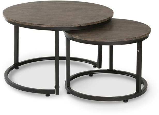 Sarjapöytä Stenexpo Hastings Ø76x48cm + Ø57x41cm ruskea