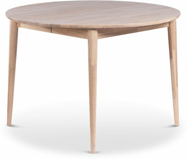 Jatkettava ruokapöytä Stenexpo Odense Ø110/150x75cm valkoöljytty tammi