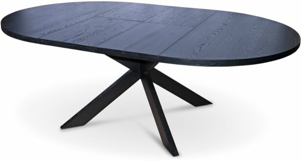 Jatkettava ruokapöytä Stenexpo Tofta Ø140/180x140cm saarni musta