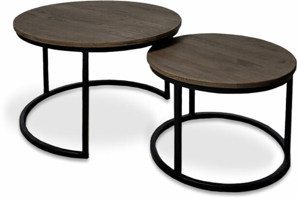Sarjapöytä Stenexpo Portland Ø75x48cm + Ø58x41cm savutammi