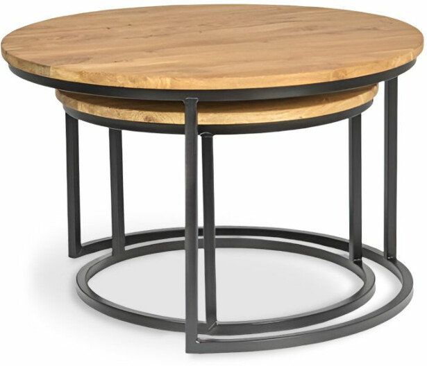 Sarjapöytä Stenexpo Newport Ø75x48cm + Ø58x41cm tammi