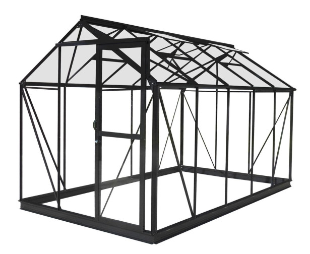 Kasvihuone Green Land Galea, 7.5m², 3mm turvalasi, musta