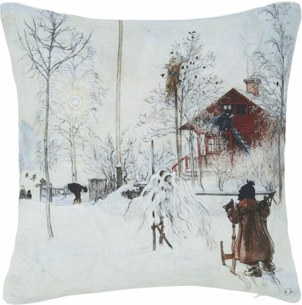 Koristetyynynpäällinen Svanefors Gården, 45x45cm, harmaa  