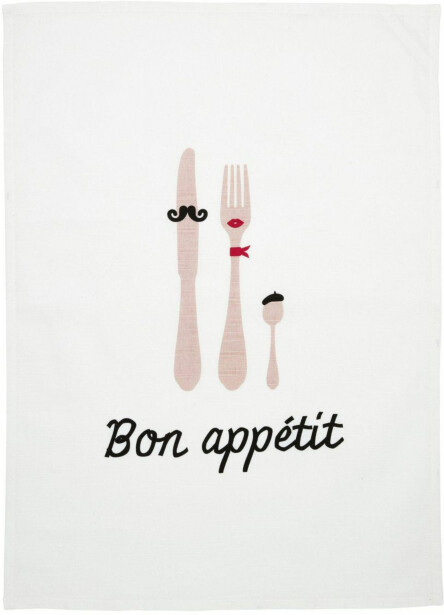 Keittiöpyyhe Svanefors Bon Appetit, 50x70cm, roosa