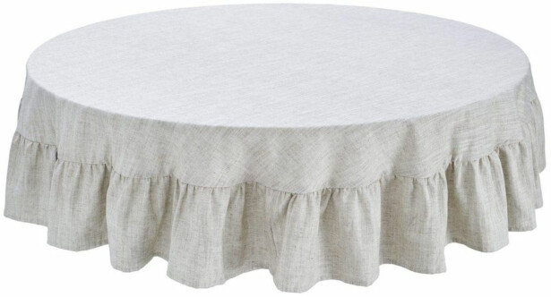 Pöytäliina Svanefors Sabina, Ø160 + 20cm, beige