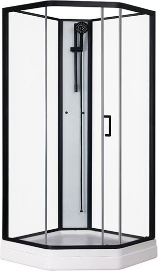 Suihkukaappi Sunwind Aurora Home Black, 90x90xcm