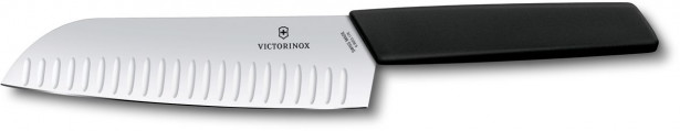 Santoku kokkiveitsi Victorinox Swiss Modern 17cm musta