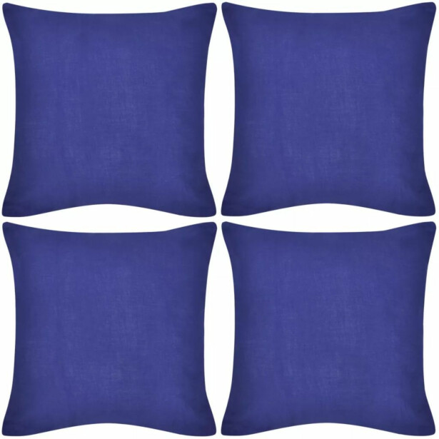 Sininen tyynynpäällinen puuvilla 4kpl 40 x 40 cm_1