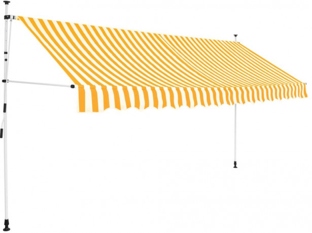 Sisäänkelattava markiisi 400 cm keltavalkoiset raidat_1
