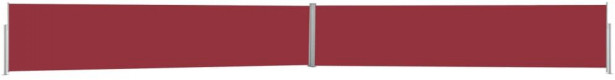 Sisäänvedettävä terassin sivumarkiisi 170x1200 cm punainen_1