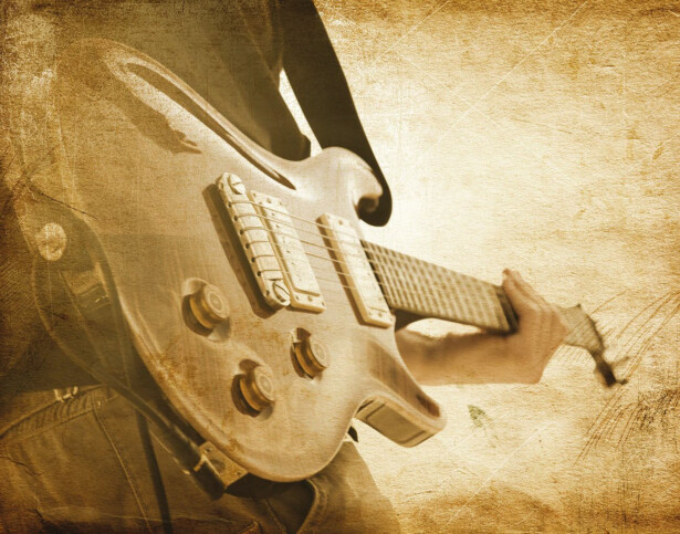 Kuvatapetti Galerie Grunge Digital Sepia Guitar, 250x318cm