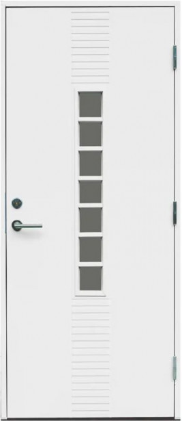 Ulko-ovi Aarni Valo Raita, 9-10x21, karmi 115mm, valkoinen