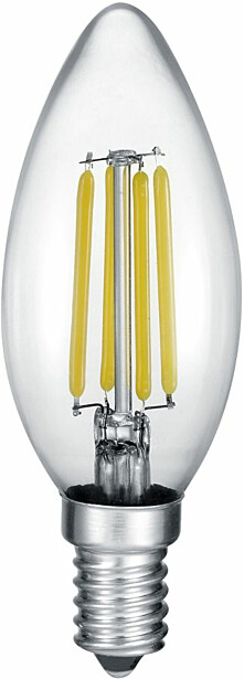LED-lamppu Trio E14, filament, kynttiläkupu, 4W, 470lm, 2700K