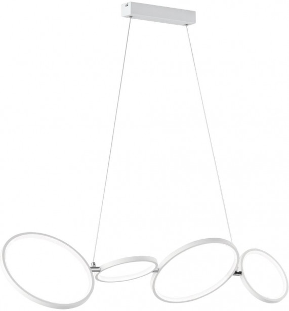 LED-riippuvalaisin Trio Rondo, 110cm, mattavalkoinen