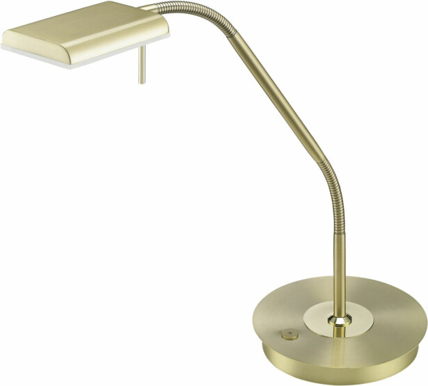 LED-pöytävalaisin Trio Bergamo 205x500 mm, mattamessinki