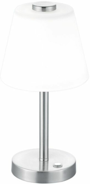 LED-pöytävalaisin Trio Emerald Ø150x290 mm, harjattu teräs