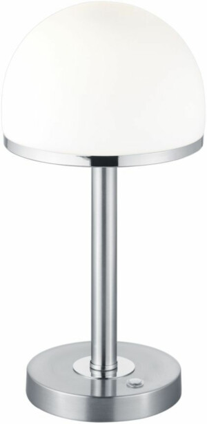 LED-pöytävalaisin Trio Berlin Ø195x390 mm, harjattu teräs
