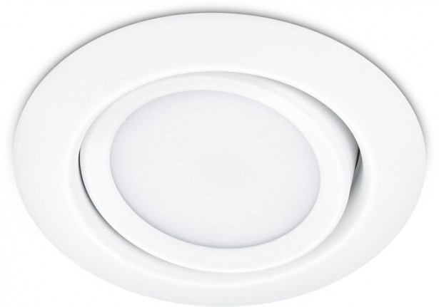 LED-alasvalo Trio Rila, ø82x34mm, IP20, mattavalkoinen