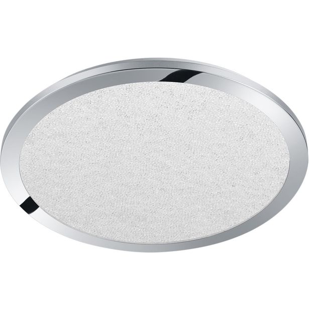 LED-kattovalaisin Trio Cesar, ø400x30mm, IP44, kromi