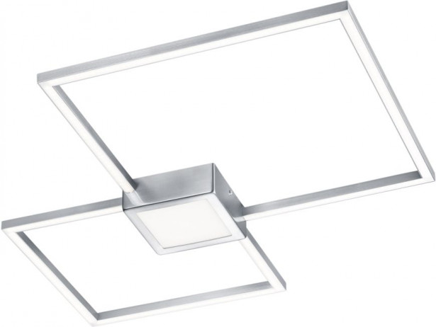 LED-kattovalaisin Trio Hydra 650x50x650 mm, harjattu teräs neliö