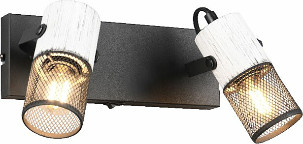 Spotti Trio Tosh, 2-os, E14, musta/antiikkivalkoinen