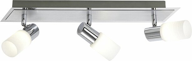 LED-Kattospotti Trio Clapton, 500x70x185 mm, 3-osainen harjattu alumiini