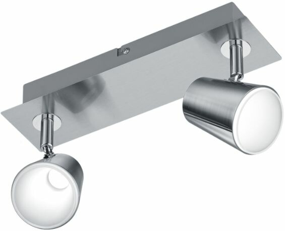 LED-katto/seinäspotti Trio Narcos 95x285 mm, harjattu teräs