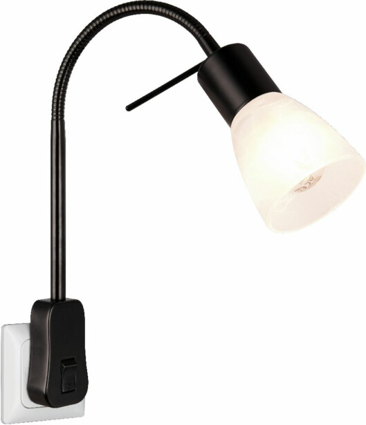 LED-spotti Trio Levisto, pistokkeella, mattamusta