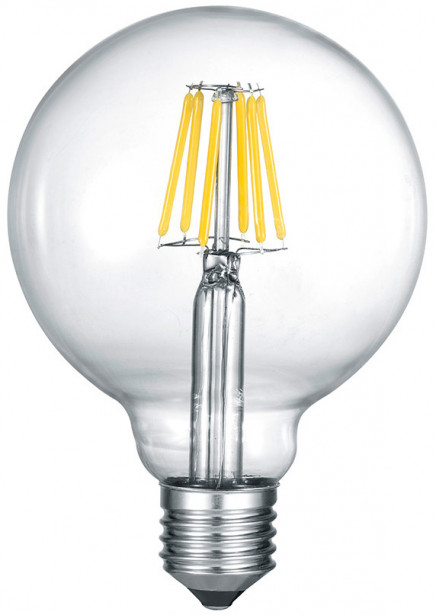 LED-Lamppu Trio E27, filament globe 7W, 806lm 2700K switch dimm