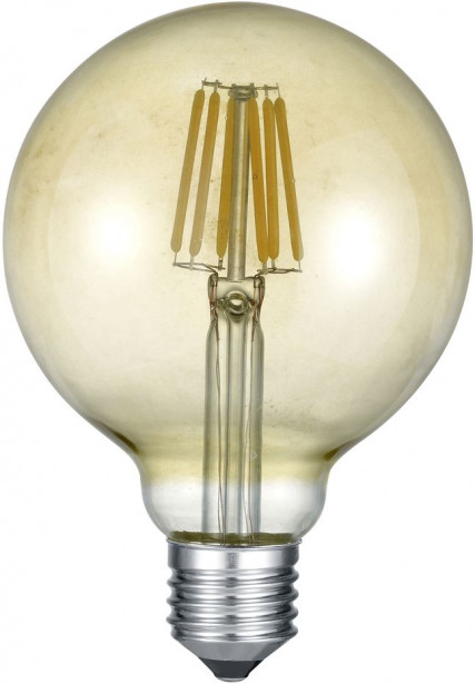 LED-lamppu Trio E27, filament, iso globe, 8W, 810lm, 2700K, ruskea, switch dimmer