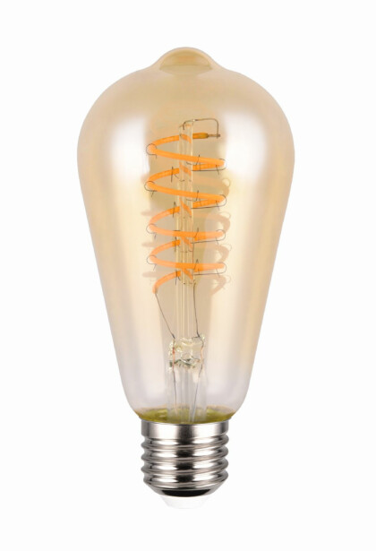 LED-lamppu Trio E27, filament industrial 4W, 200lm 1800K, ruskea, switch dimmer