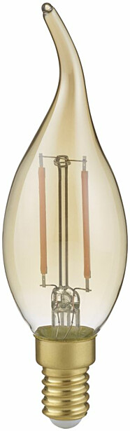 LED-lamppu Trio E14, filament, liekki, 4W, 400lm, 2700K, ruskea, switch dimmer