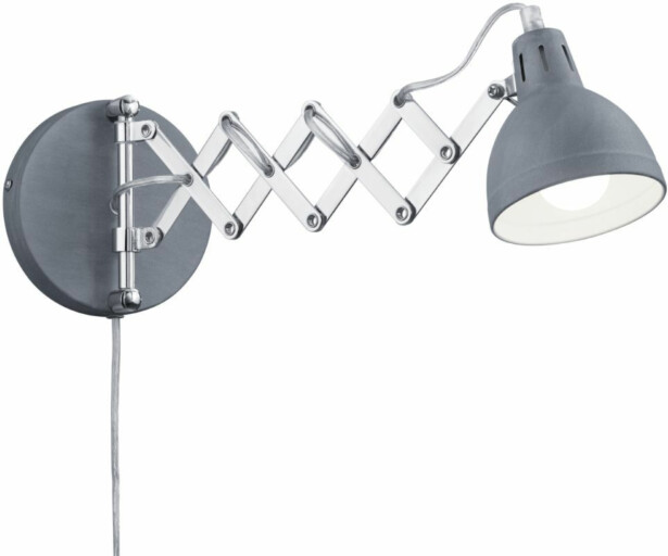 Seinävalaisin Trio Scissor, Ø 105x530 mm, betoninharmaa