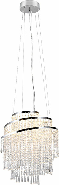 LED-riippuvalaisin Trio Pomp, 48cm, kromi/kirkas