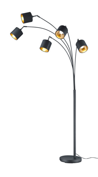 Lattiavalaisin Trio Tommy 2000x300x715 mm mattamusta/kulta