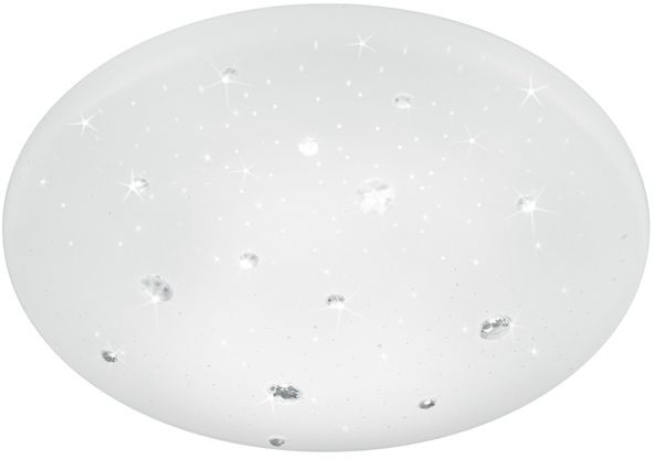 LED-kattovalaisin Trio Achat, ø275x90mm, IP44, valkoinen, starlight