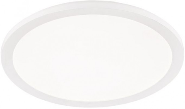 Pyöreä LED-plafondi Trio Camillus, Ø40 cm, valkoinen, IP44