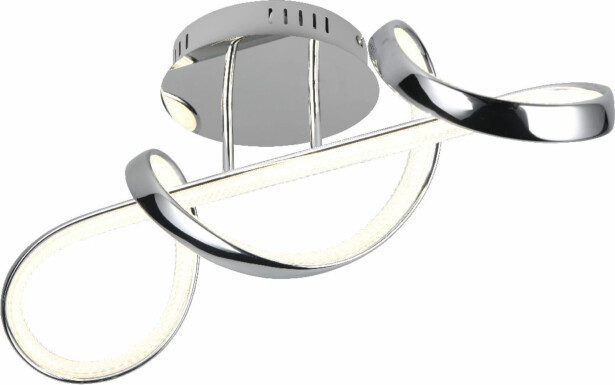 LED-kattovalaisin Trio Padua, kromi/kristalliefekti, 4000K