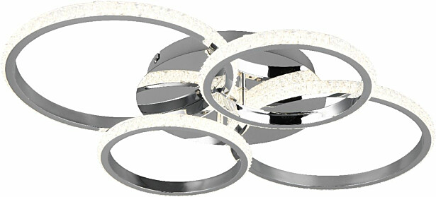 LED-kattovalaisin Trio Cires, kromi/kristalliefekti, 4000K