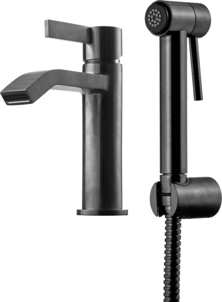 Pesuallashana Tapwell Arman ARM069, käsisuihkulla, Brushed Black Chrome