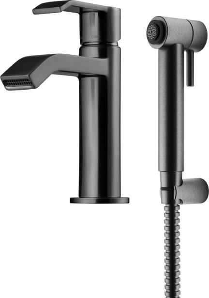 Pesuallashana Tapwell Vicco VIC069, käsisuihkulla, Brushed Black Chrome