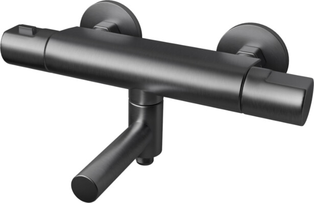 Termostaattihana Tapwell ARM022, juoksuputkella, Brushed Black Chrome