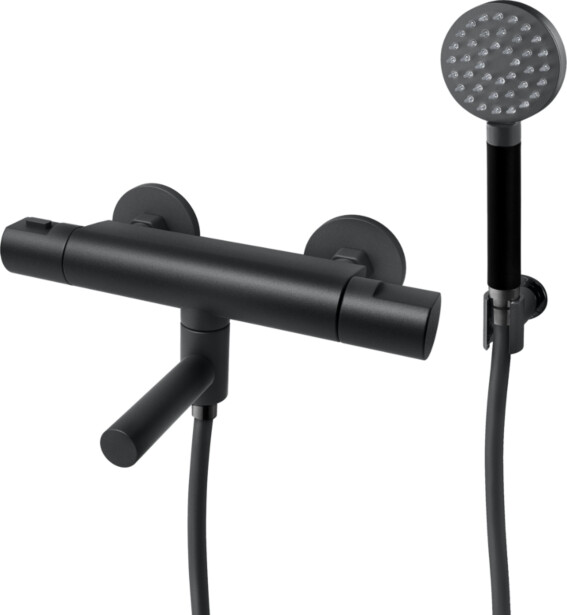 Suihkusetti Tapwell ARM026, termostaattihanalla ja juoksuputkella, Matte Black