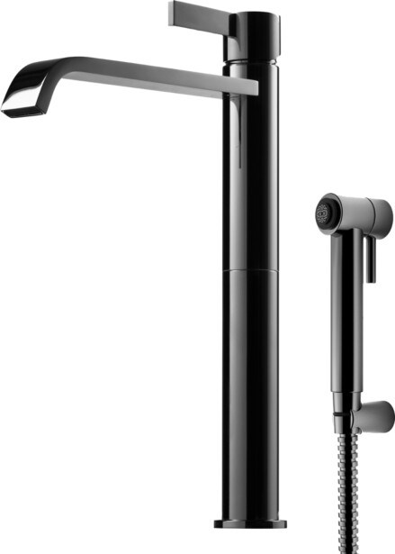 Pesuallashana Tapwell ARM089 Bidé Black Chrome, korkea malli, bideesuihkulla, kromi