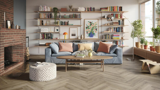 Laminaatti Tarkett Woodstock Herringbone Chester Oak Light