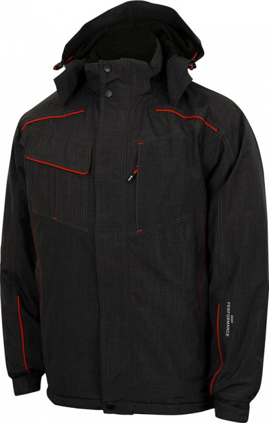 Miesten vedenpitävä topattu talvityötakki Lee Cooper Workwear LCJKT445 musta/punainen S