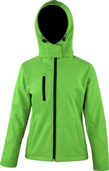 Naisten Hupullinen softshell-takki kalvolla Result TX Performancevihreä XS