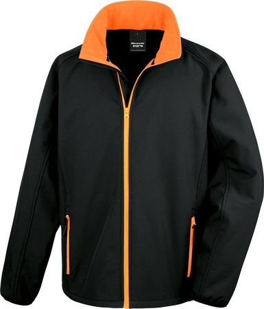 Miesten Core softshell-takki Result musta/oranssi 4XL