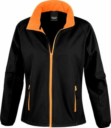 Naisten Core softshell-takki Result musta/oranssi XXL