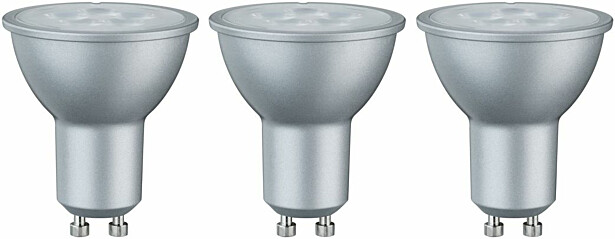 LED-kohdelamppu Paulmann Reflector, GU10, 425lm, 6.5W, 2700K, alumiini, 3kpl